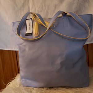 Blue and Tan shoulder bag